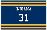 Thumbnail for Personalized Jersey Number Placemat - Indiana - Single Stripe -  View
