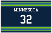 Thumbnail for Personalized Jersey Number Placemat - Minnesota - Triple Stripe -  View