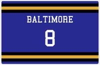 Thumbnail for Personalized Jersey Number Placemat - Baltimore - Single Stripe -  View