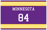 Thumbnail for Personalized Jersey Number Placemat - Minnesota - Triple Stripe -  View