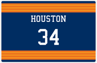 Thumbnail for Personalized Jersey Number Placemat - Houston - Triple Stripe -  View
