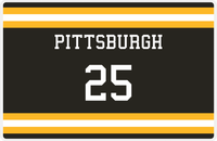 Thumbnail for Personalized Jersey Number Placemat - Pittsburgh - Single Stripe -  View