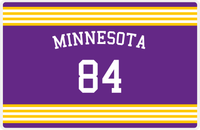 Thumbnail for Personalized Jersey Number Placemat - Arched Name - Minnesota - Triple Stripe -  View