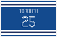 Thumbnail for Personalized Jersey Number Placemat - Toronto - Single Stripe -  View
