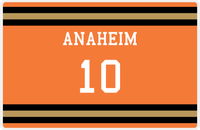 Thumbnail for Personalized Jersey Number Placemat - Anaheim - Single Stripe -  View