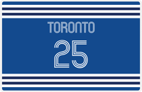 Thumbnail for Personalized Jersey Number Placemat - Toronto - Double Stripe -  View