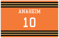 Thumbnail for Personalized Jersey Number Placemat - Anaheim - Double Stripe -  View