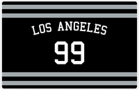 Thumbnail for Personalized Jersey Number Placemat - Arched Name - Los Angeles - Single Stripe -  View