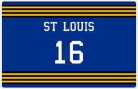Thumbnail for Personalized Jersey Number Placemat - St Louis - Triple Stripe -  View