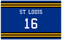 Thumbnail for Personalized Jersey Number Placemat - St Louis - Double Stripe -  View
