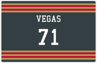 Thumbnail for Personalized Jersey Number Placemat - Vegas - Double Stripe -  View