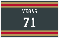 Thumbnail for Personalized Jersey Number Placemat - Vegas - Single Stripe -  View