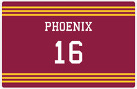 Thumbnail for Personalized Jersey Number Placemat - Phoenix - Triple Stripe -  View