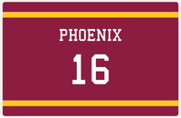 Thumbnail for Personalized Jersey Number Placemat - Phoenix - Single Stripe -  View