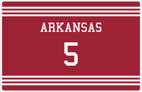 Thumbnail for Personalized Jersey Number Placemat - Arkansas - Triple Stripe -  View