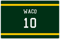 Thumbnail for Personalized Jersey Number Placemat - Arched Name - Waco - Single Stripe -  View