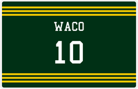 Thumbnail for Personalized Jersey Number Placemat - Waco - Triple Stripe -  View