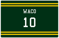 Thumbnail for Personalized Jersey Number Placemat - Waco - Double Stripe -  View