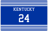 Thumbnail for Personalized Jersey Number Placemat - Kentucky - Double Stripe -  View