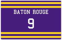Thumbnail for Personalized Jersey Number Placemat - Baton Rouge - Single Stripe -  View
