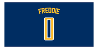 Thumbnail for Personalized Jersey Number Beach Towel - Indiana Blue - Front View