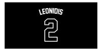 Thumbnail for Personalized Jersey Number Beach Towel - San Antonio Black - Front View