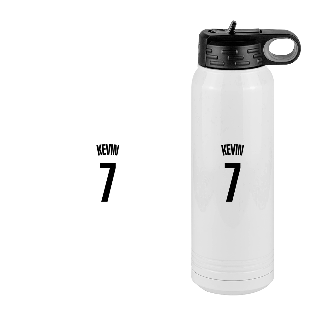 Personalized Jersey Number Water Bottle (30 oz) - Design View