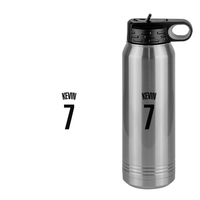 Thumbnail for Personalized Jersey Number Water Bottle (30 oz) - Design View