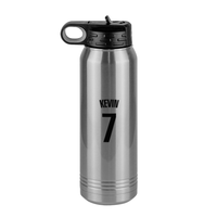 Thumbnail for Personalized Jersey Number Water Bottle (30 oz) - Left View