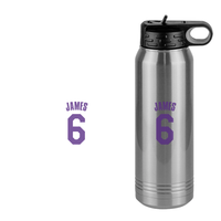 Thumbnail for Personalized Jersey Number Water Bottle (30 oz) - Design View
