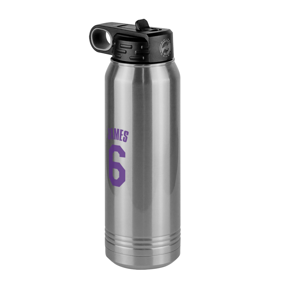 Personalized Jersey Number Water Bottle (30 oz) - Front Left View