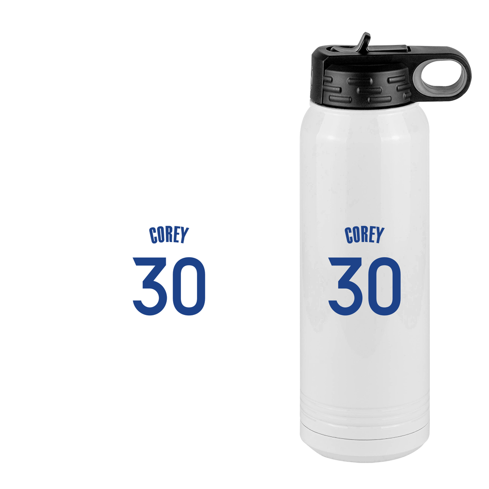 Personalized Jersey Number Water Bottle (30 oz) - Design View