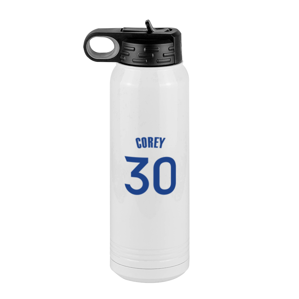 Personalized Jersey Number Water Bottle (30 oz) - Left View