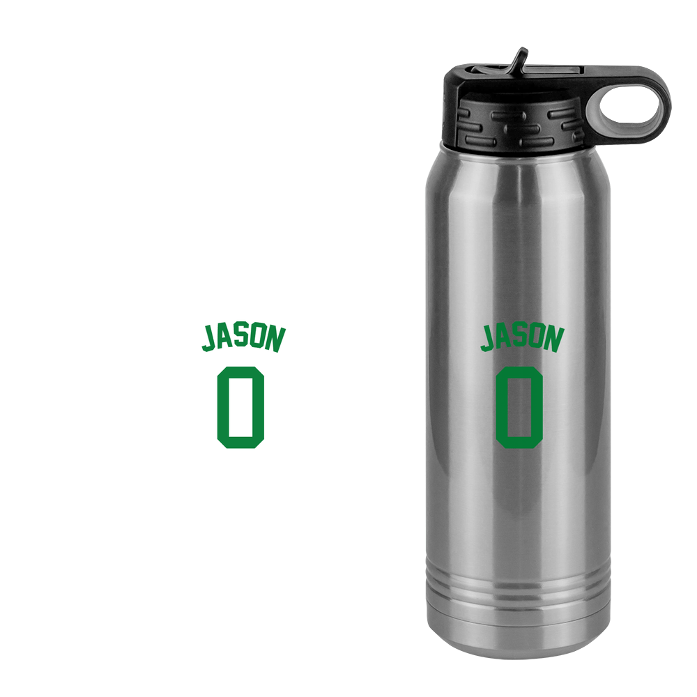 Personalized Jersey Number Water Bottle (30 oz) - Design View