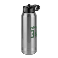 Thumbnail for Personalized Jersey Number Water Bottle (30 oz) - Front Right View