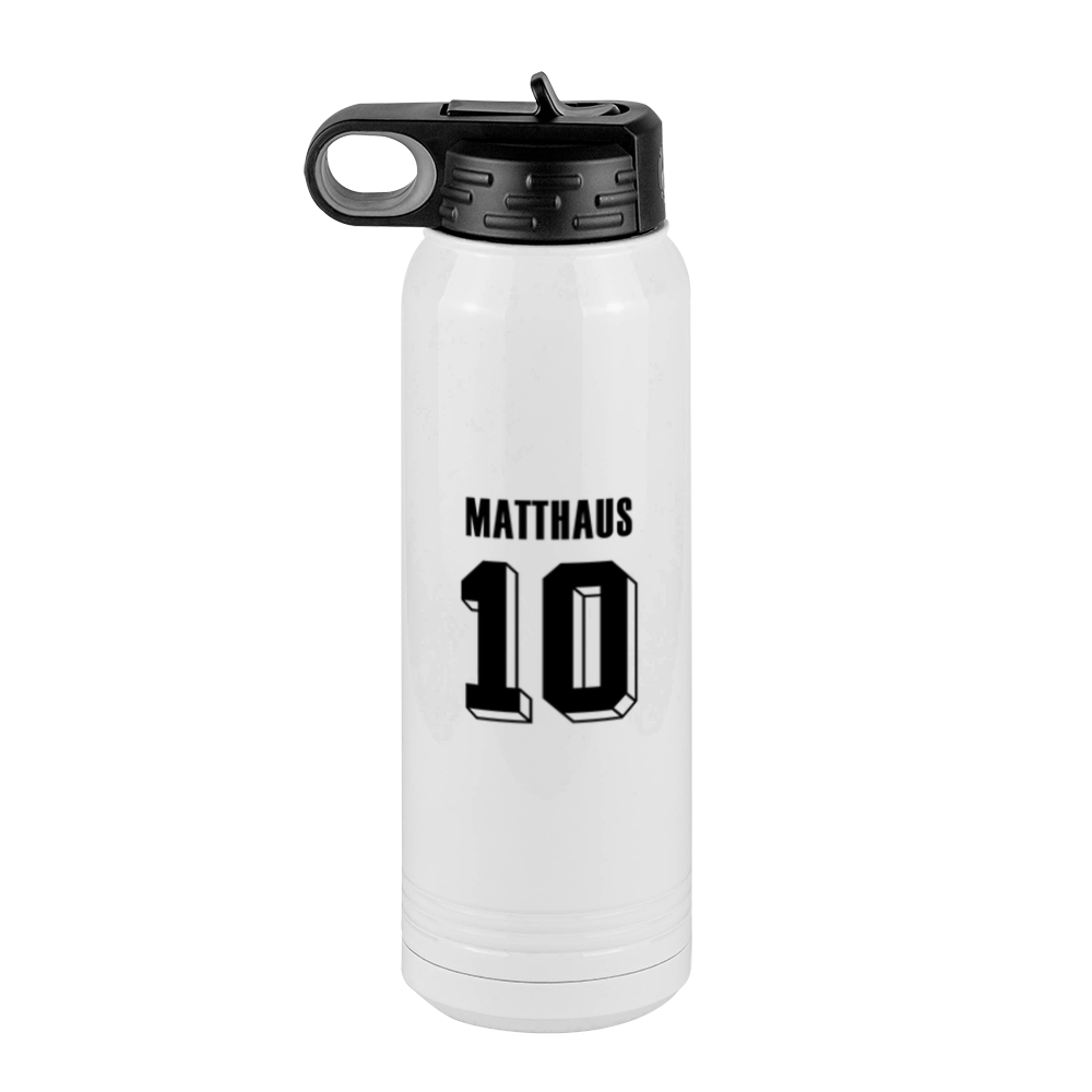 Personalized Jersey Number Water Bottle (30 oz) - Germany - Left View