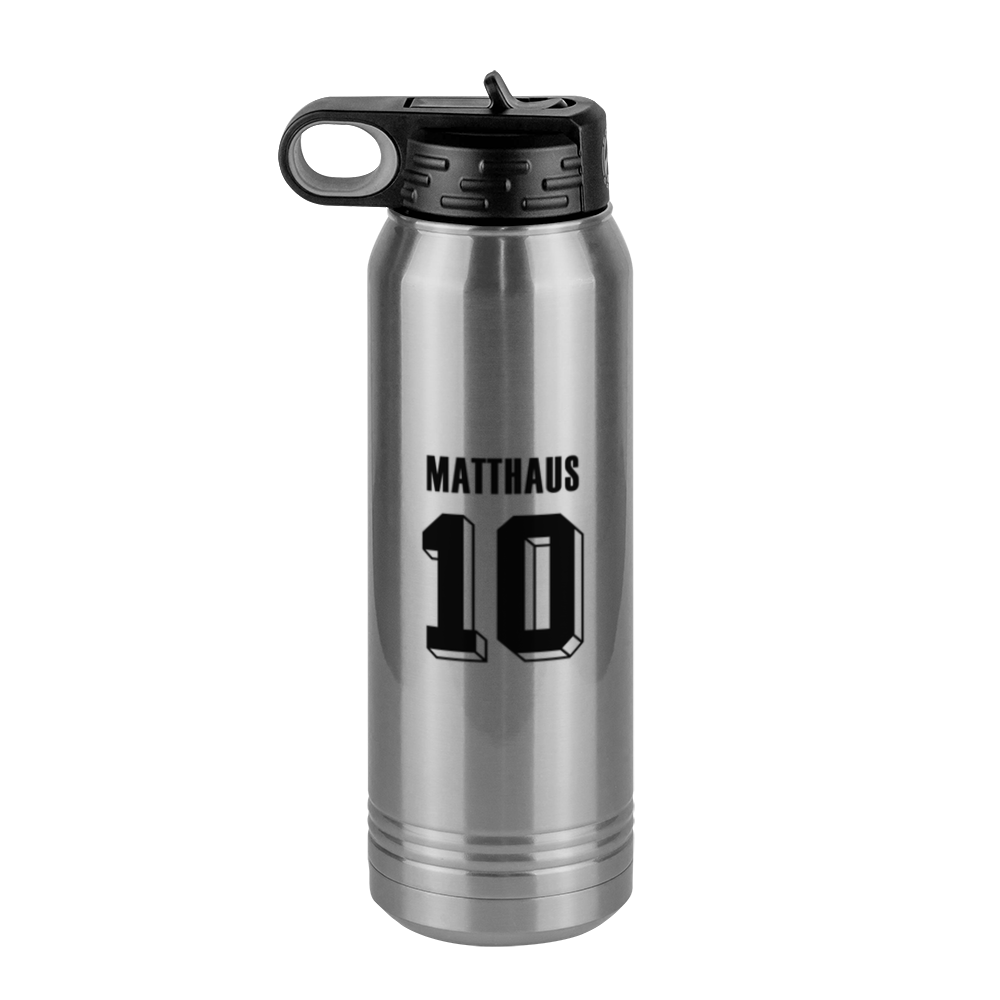 Personalized Jersey Number Water Bottle (30 oz) - Germany - Left View