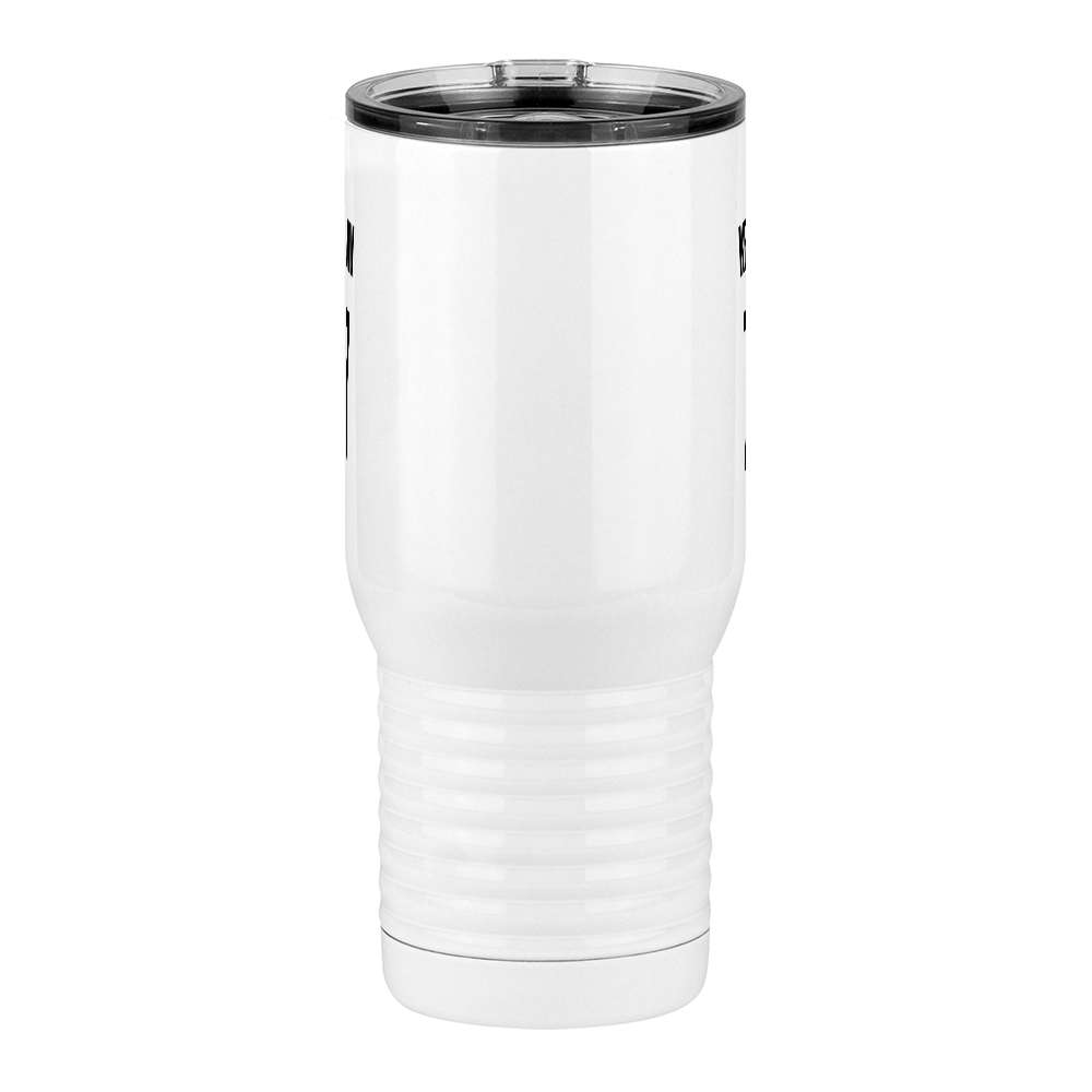 Personalized Jersey Number Travel Coffee Mug Tumbler with Handle (20 oz) - Front View