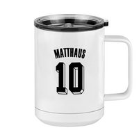 Thumbnail for Personalized Jersey Number Coffee Mug Tumbler with Handle (15 oz) - Germany - Right View