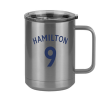 Thumbnail for Personalized Jersey Number Coffee Mug Tumbler with Handle (15 oz) - English Soccer - Right View