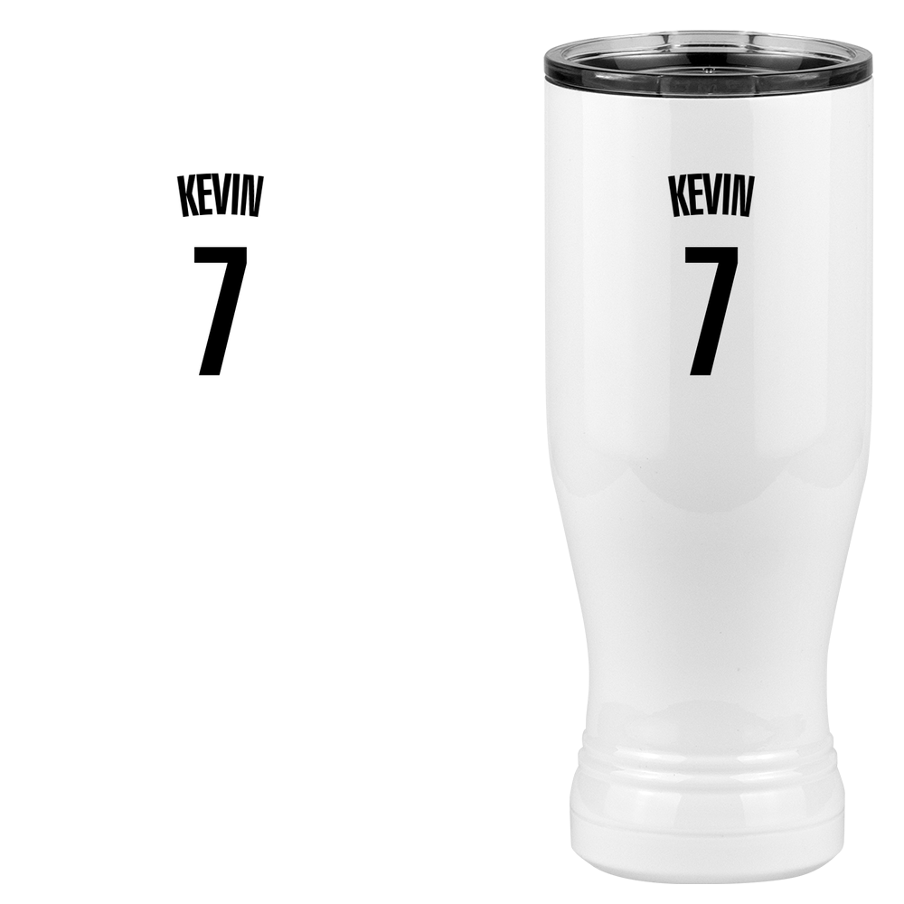 Personalized Jersey Number Pilsner Tumbler (20 oz) - Design View