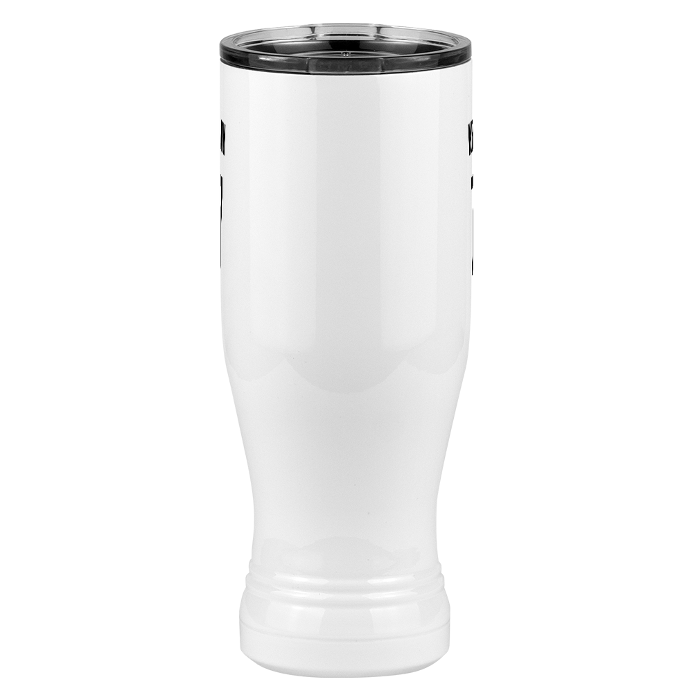 Personalized Jersey Number Pilsner Tumbler (20 oz) - Front View
