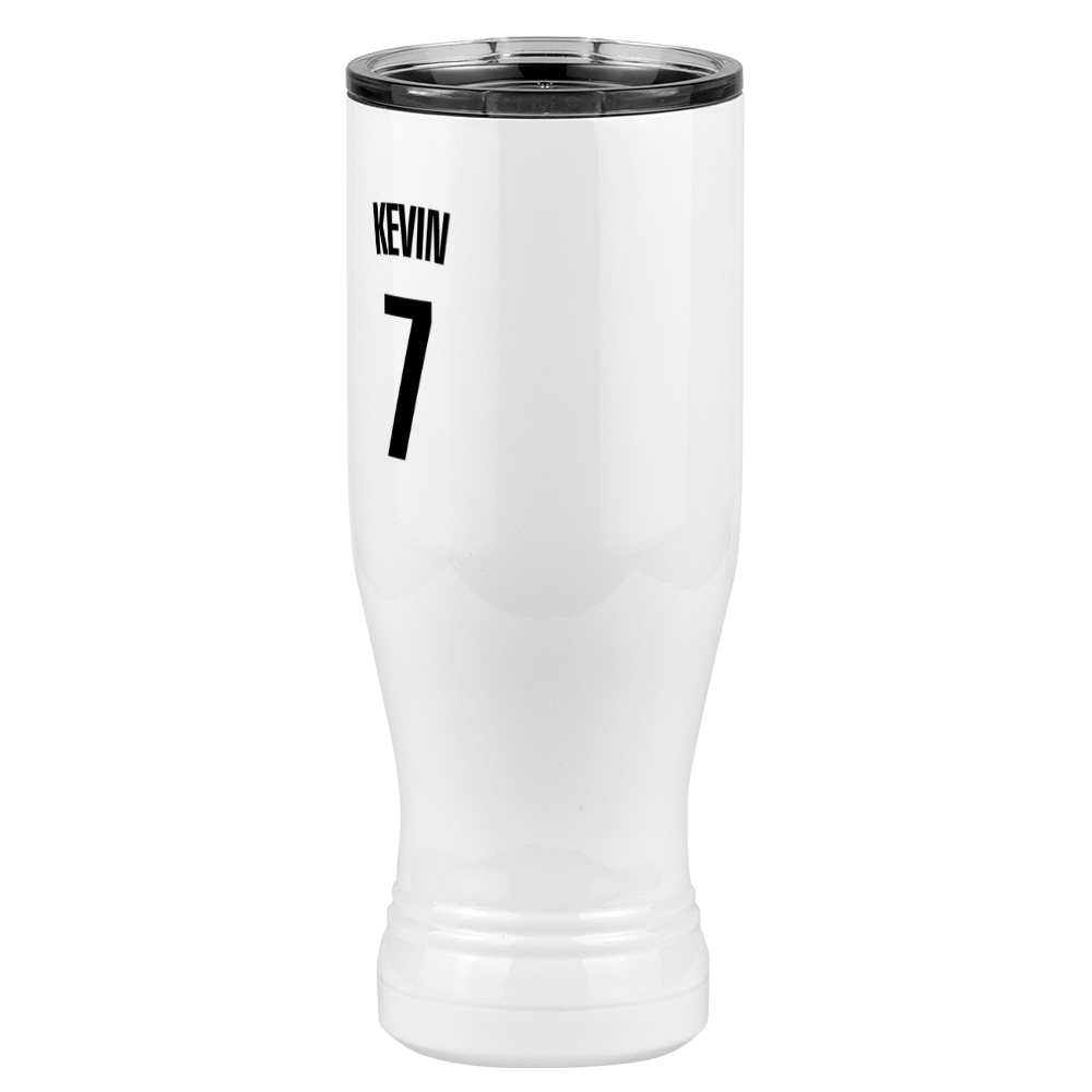Personalized Jersey Number Pilsner Tumbler (20 oz) - Front Left View