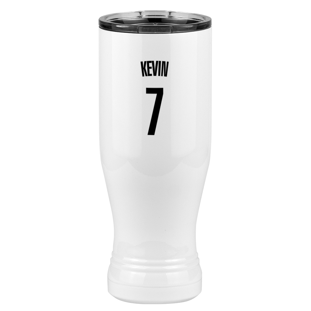 Personalized Jersey Number Pilsner Tumbler (20 oz) - Left View