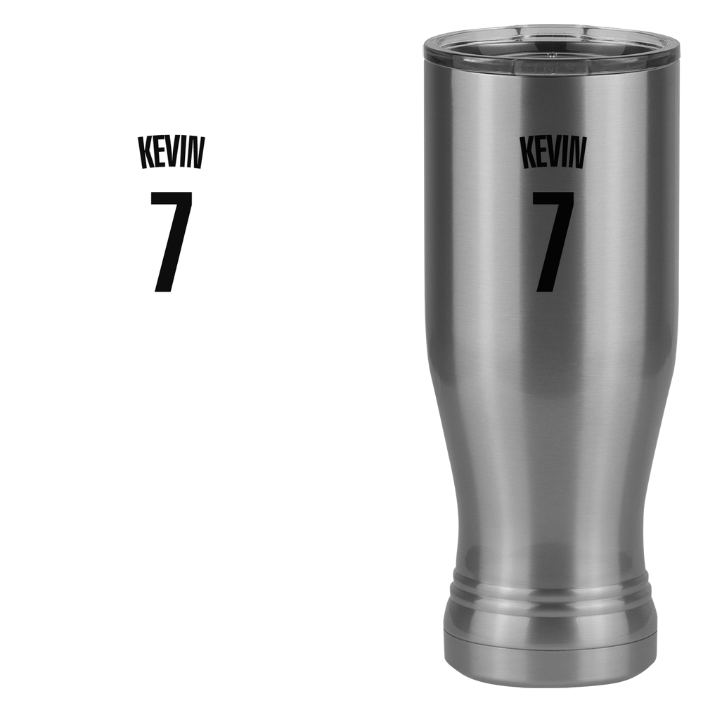 Personalized Jersey Number Pilsner Tumbler (20 oz) - Design View
