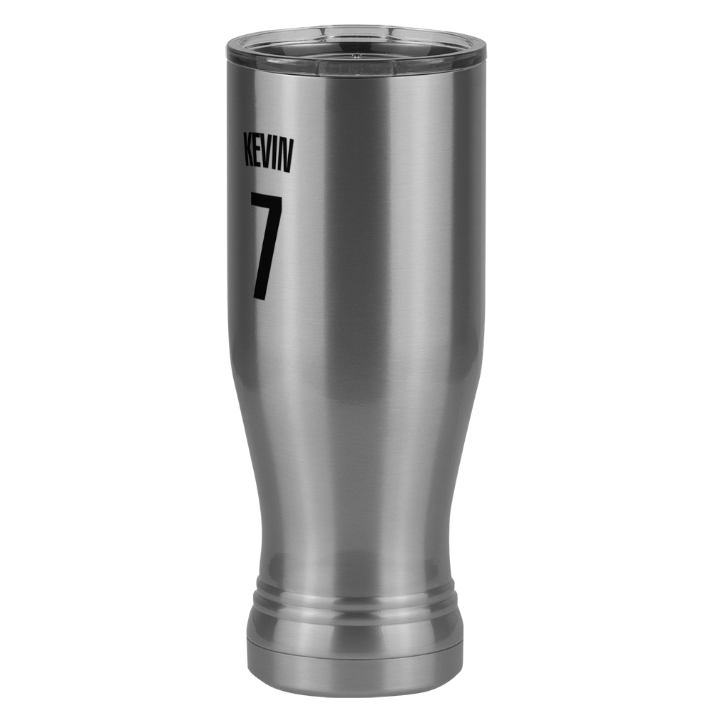 Personalized Jersey Number Pilsner Tumbler (20 oz) - Front Left View
