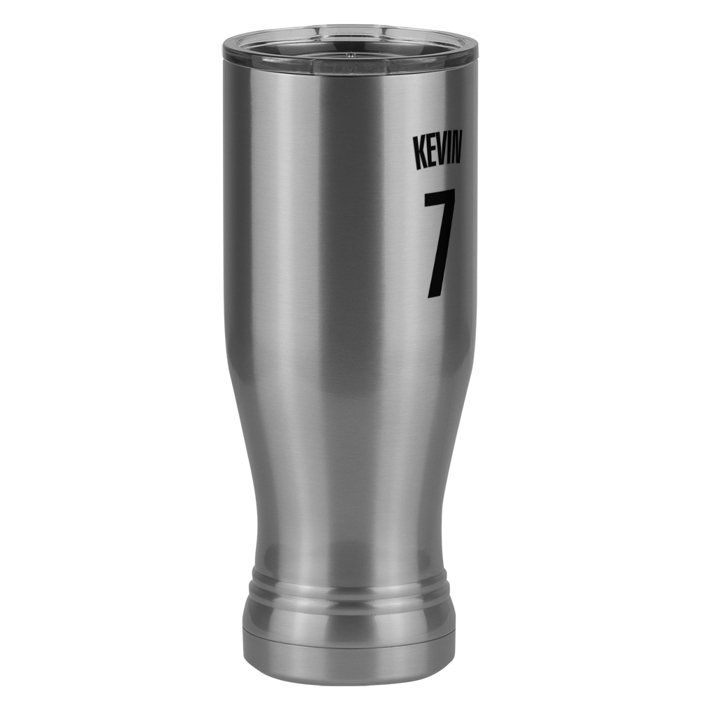 Personalized Jersey Number Pilsner Tumbler (20 oz) - Front Right View