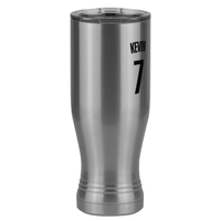 Thumbnail for Personalized Jersey Number Pilsner Tumbler (20 oz) - Front Right View