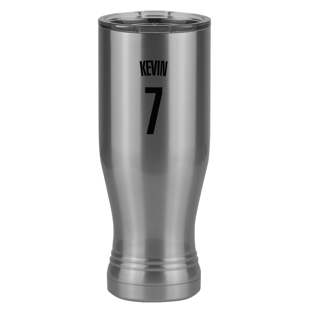 Personalized Jersey Number Pilsner Tumbler (20 oz) - Left View