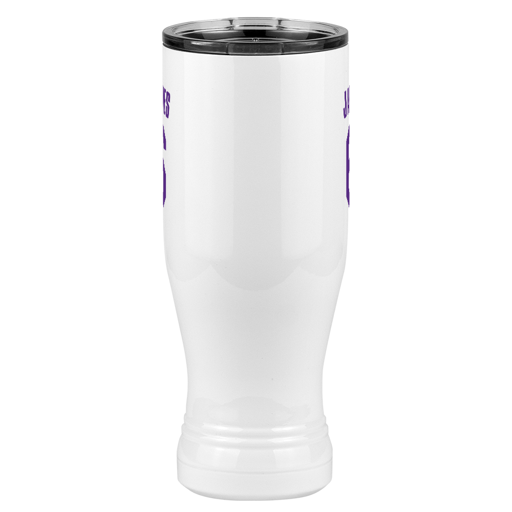 Personalized Jersey Number Pilsner Tumbler (20 oz) - Front View